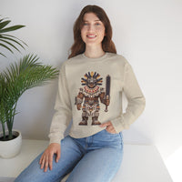 8-Bit Aztec Warrior Pixel Art Style Unisex Sweatshirt