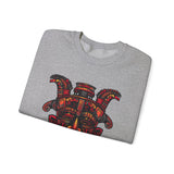 Aztec Fire Warrior Mask Unisex Sweatshirt