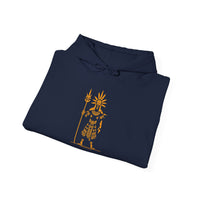 Sun Staff Shaman Tribal Symbol Gold Line Unisex Hoodie