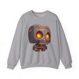 Glow-Eyed Tribal Stone Skull Unisex Sweatshirt