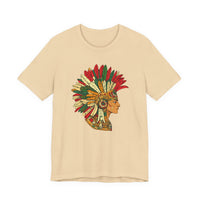 Aztec Warrior Head Illustration Unisex T-Shirt