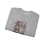 Aztec Warrior Woman Jaguar Spirit Sketch Unisex Sweatshirt