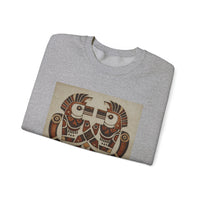 Twin Tribal Harmony Glyph Symmetrical Design Unisex Sweatshirt