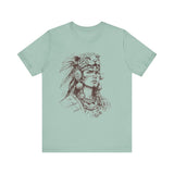 Aztec Warrior Woman Jaguar Spirit Sketch Unisex T-Shirt