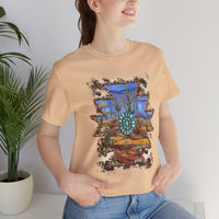 Aztec Turquoise Cactus Desert Landscape Unisex T-Shirt