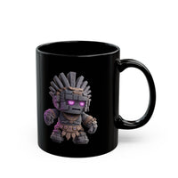 Stone Guardian of the Aztec Realm Black Mug