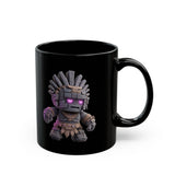 Stone Guardian of the Aztec Realm Black Mug