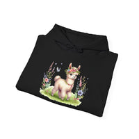 Baby Llama Inca Blossom Crown Unisex Hoodie
