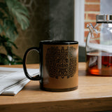 Mythic Mayan God Symbol Black Mug