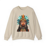Aztec Royal Warrior Queen Portrait Illustration Unisex Sweatshirt