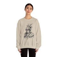 Jaguar Warrior Ink Portrait Unisex Sweatshirt