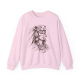 Aztec Warrior Woman Jaguar Spirit Sketch Unisex Sweatshirt
