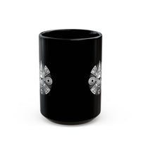 Aztec Cosmology Nahui Ollin Black Mug