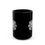 Aztec Cosmology Nahui Ollin Black Mug