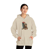 Inca Warrior Watercolor Art and Tribal Pattern Unisex Hoodie