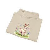 Baby Llama Inca Blossom Crown Unisex Hoodie