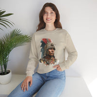 Inca Warrior Watercolor Art and Tribal Pattern Unisex Sweatshirt
