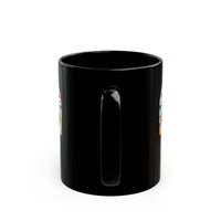 Neon Circuit Aztec Skull Cartoon Style Black Mug