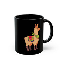 Peru Culture Llama Graphic Black Mug