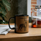 Sacred Inca Dog Illustration Black Mug