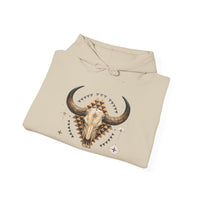 Western Longhorn Cosmic Totem Illustration Unisex Hoodie