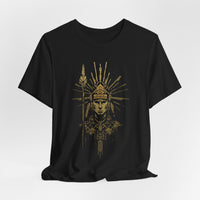 Golden Shaman Tribal Symbol Line Art Unisex T-Shirt