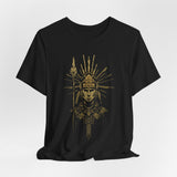 Golden Shaman Tribal Symbol Line Art Unisex T-Shirt