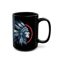 Tribal Visionary Chief Emblem Illustration Black Mug
