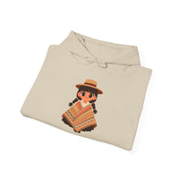 Cartoon Girl in Traditional Poncho Peru Unisex Hoodie