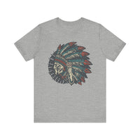 Vintage Native American Headdress Graphic Unisex T-Shirt