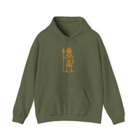 Sun Staff Shaman Tribal Symbol Gold Line Unisex Hoodie