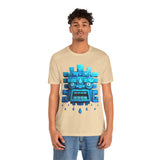 Tlaloc Rain God Blue Mask Glyph Style Unisex T-Shirt