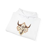 Tribal Bull Skull Earth Symbol Illustration Unisex Hoodie