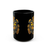 Mayan Jaguar Totem Tribal Style Black Mug