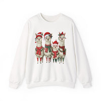 Inca Christmas Llama Family from the Andes Unisex Sweatshirt