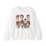 Inca Christmas Llama Family from the Andes Unisex Sweatshirt
