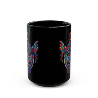 Indigenous Ceramic Vase Art Black Mug