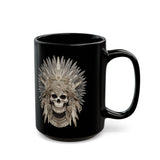 Mictlantecuhtli Skull Headdress Black Mug