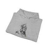Inca Warrior Line Art Tribal Design Unisex Hoodie