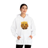 Golden Warrior Mask Andean Glyph Style Unisex Hoodie