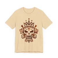 Ah Puch Mayan Skull Crown Glyph Style Unisex T-Shirt