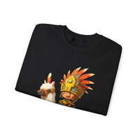 Cute Chibi Inca Warrior and Llama Cartoon Unisex Sweatshirt