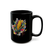 Maya Corn Mural Street Art Black Mug