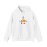 Tribal Volcano Spiral Smoke Glyph Style Unisex Hoodie