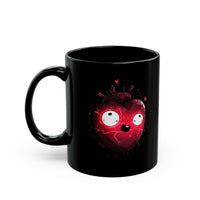 Glowing Aztec Sacrificial Heart Black Mug