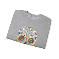 Neon Circuit Aztec Skull Cartoon Style Unisex Sweatshirt
