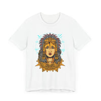 Golden Aztec Warrior Queen Illustration Unisex T-Shirt