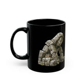 Ancient Andes Stone Colossus Graphic Black Mug