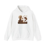 Pre-Hispanic Fisherman with Symbolic Fish Glyph Style Unisex Hoodie