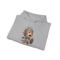 Fierce Chibi Jaguar Warrior Mayan Style Unisex Hoodie